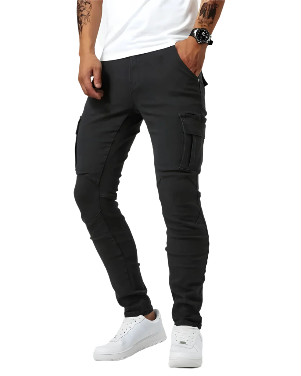 Ryan | Flex-Fit Marineblauwe Cargo Pants