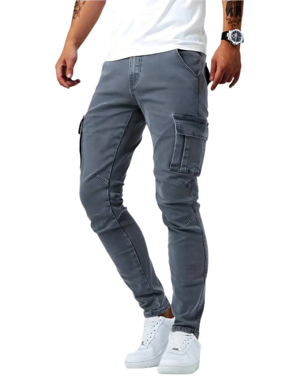 Ryan | Flex-Fit Marineblauwe Cargo Pants