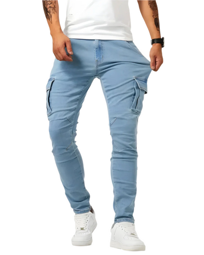 Ryan | Flex-Fit Marineblauwe Cargo Pants
