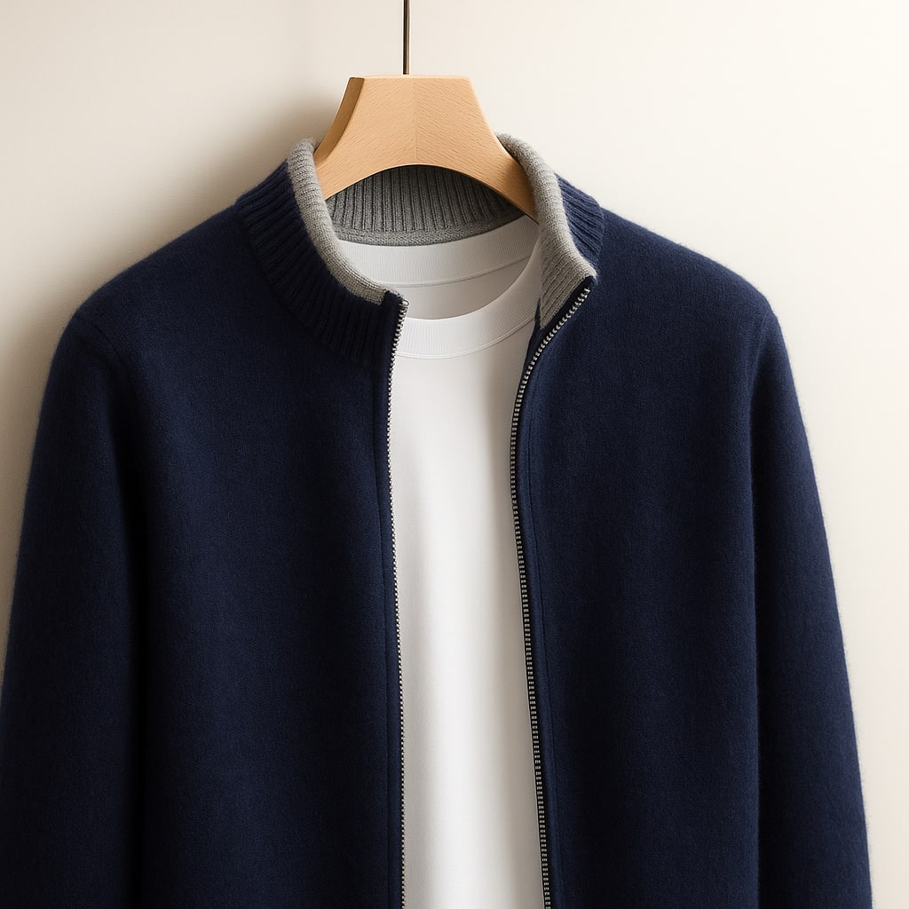 Jack | Minimalistische Gebreide Zip Jacket