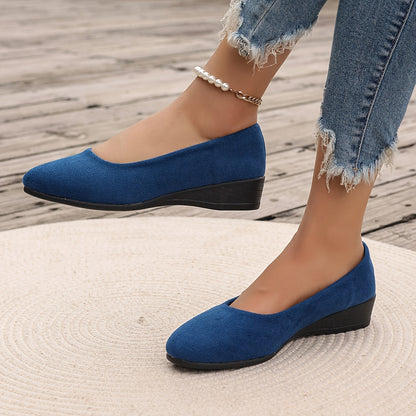 Ava | Sleek Comfort Wedge Flats