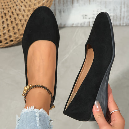 Ava | Sleek Comfort Wedge Flats