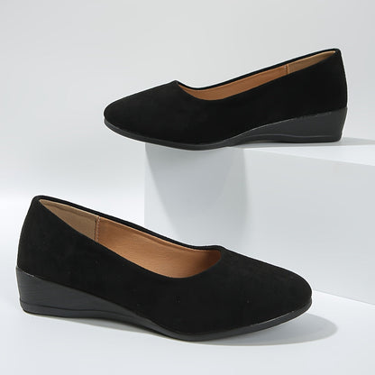 Ava | Sleek Comfort Wedge Flats
