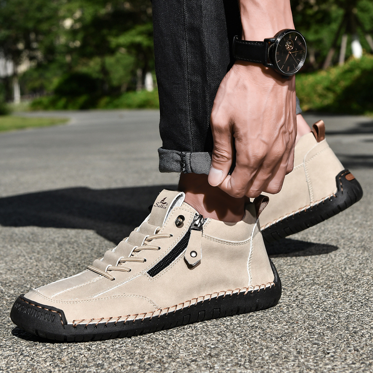 Chris | Everyday Nubuck Zip Shoes