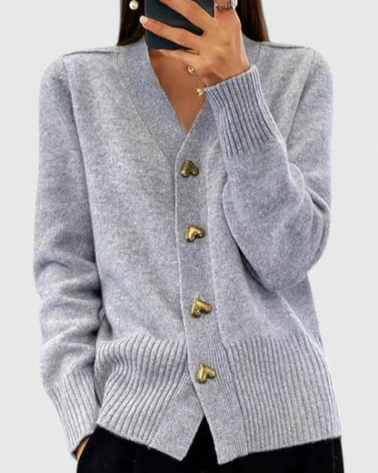 Charlotte™ | Klassieke Knopen Cardigan - Van Mezory-London