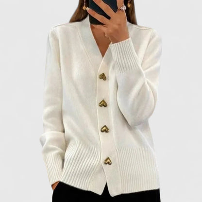 Charlotte™ | Klassieke Knopen Cardigan - Van Mezory-London