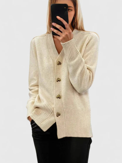 Charlotte™ | Klassieke Knopen Cardigan - Van Mezory-London
