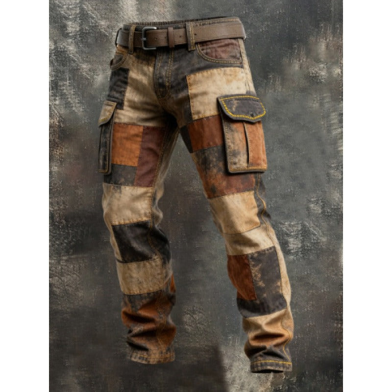 Steve | Heren Patchwork Cargo Broek