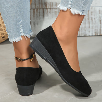 Ava | Sleek Comfort Wedge Flats