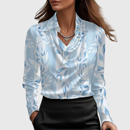 Sylvie™ | Satijnen Elegantie Geplooide Blouse