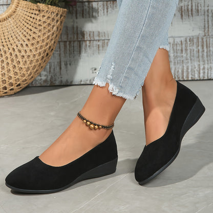 Ava | Sleek Comfort Wedge Flats